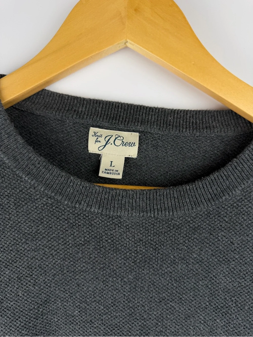 J. Crew Men's Crewneck Sweater in Charcoal Gray